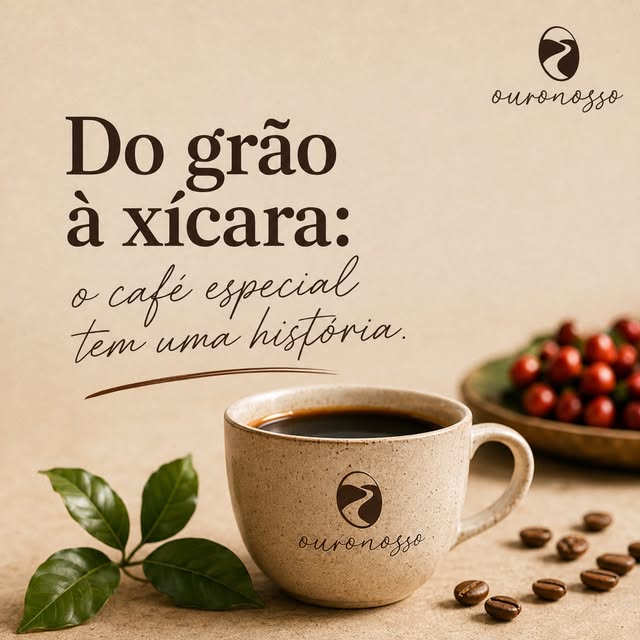 Café OuroNosso servido em xícara